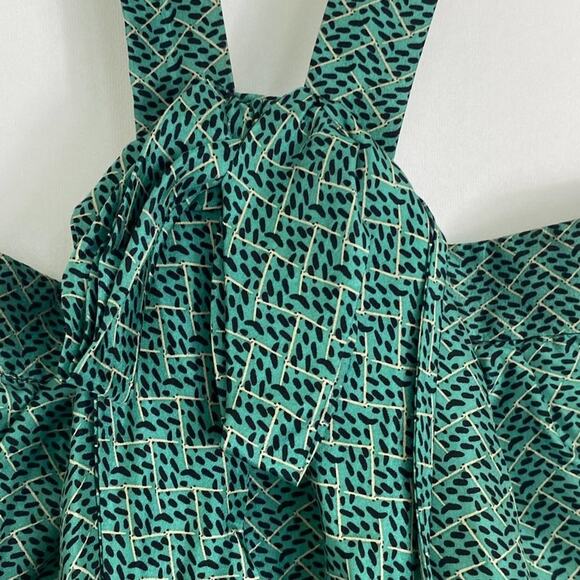 Nanette Lepore Green Silk Scarob Dot Halter Blouse Cami Tank Top NWT - Picture 3 of 14